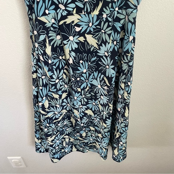 Express Floral Mini Dress Blue Black Spaghetti Strap Y2K Women Size 2 - Picture 10 of 11